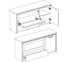 Тумба под телевизор Бьёрк RTV 1V1D1S Тумба под телевизор Бьёрк RTV 1V1D1S