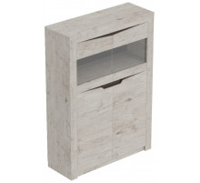 Шкаф-витрина Соренто двухдверный дуб бонифаций