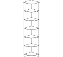 Стеллаж угловой открытый Инна 607 темный Стеллаж угловой открытый Инна 607 темный