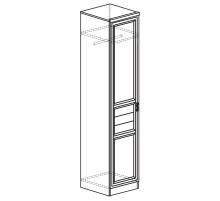 Одностворчатый шкаф для одежды Лира 41 светлый